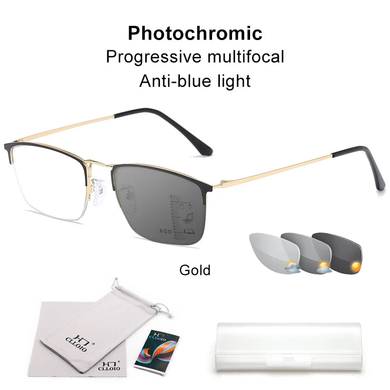 CLLOIO Titanium Anti Blue Light Hyperopia Reading Glasses