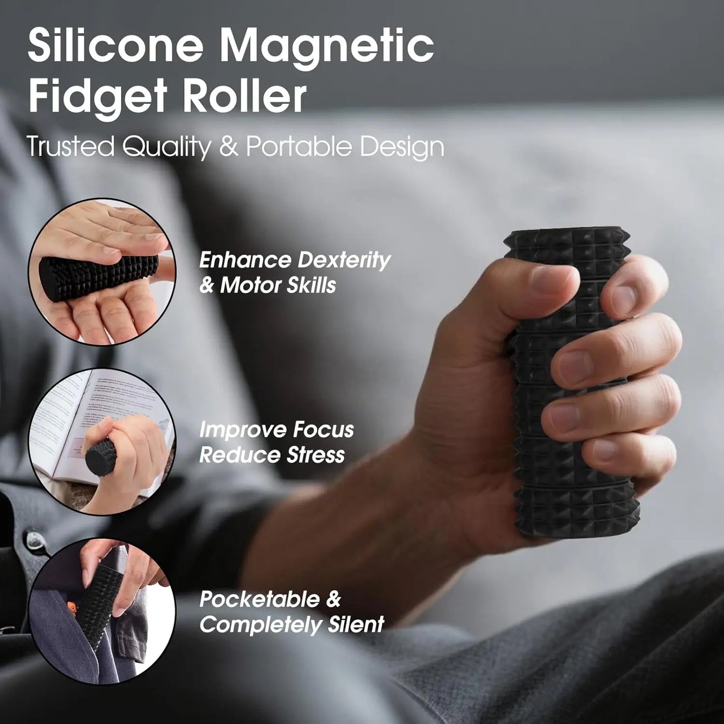 6 Pack Silicone Magnetic Stress Balls
