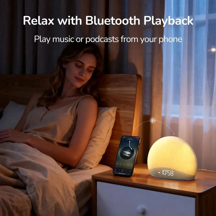 Sunrise Alarm Clock Radio for Bedroom Wake Up