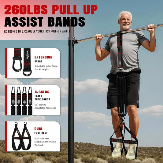 Heavy Duty Pull Up Assist Bands With Handle
