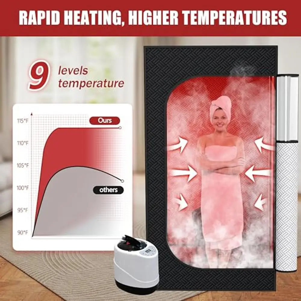 Infrared Red Light Sauna With Foldable Chair
