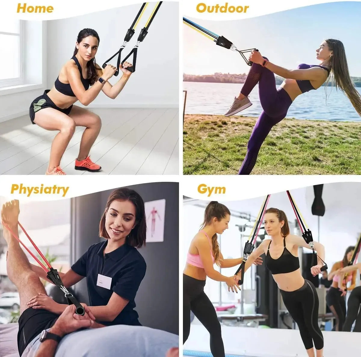 Resistance Bands Set, Exercise Bands With Door Anchor
