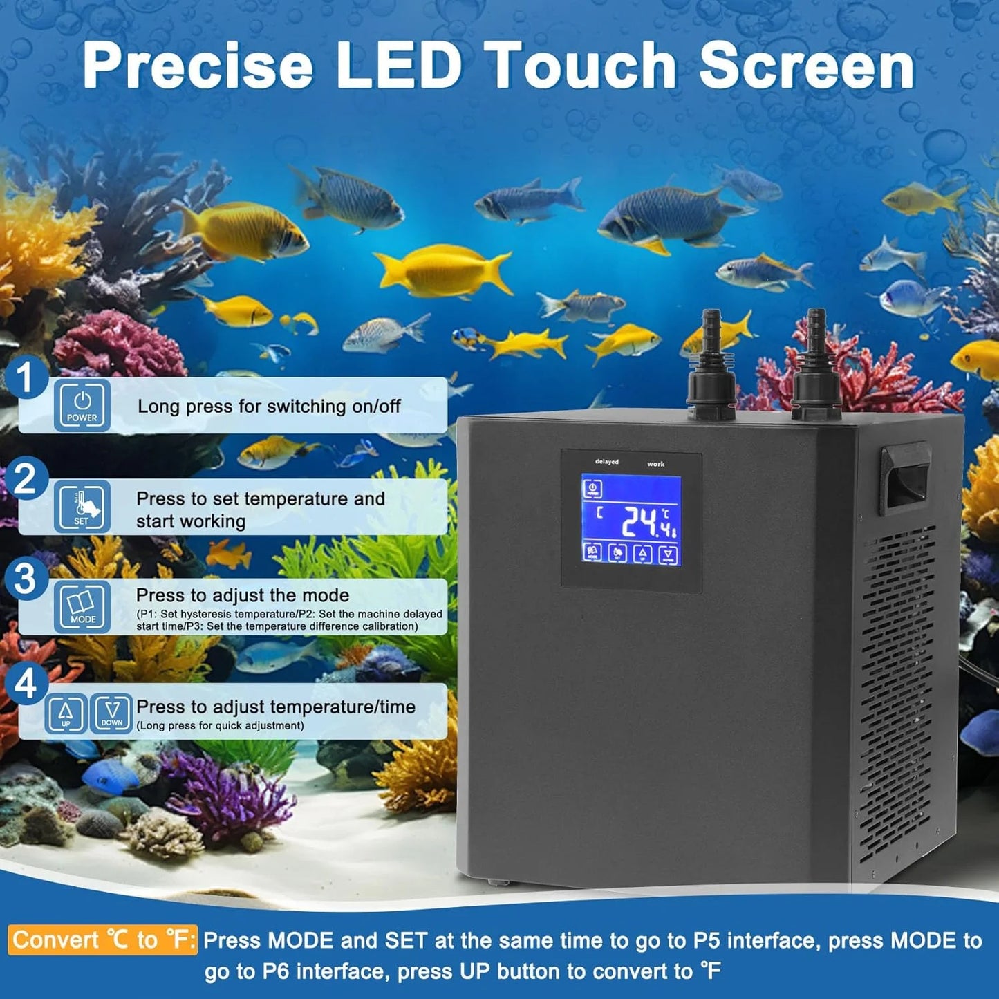 Aquarium Chiller 79 Gal 1/3 HP Water Chiller Machine