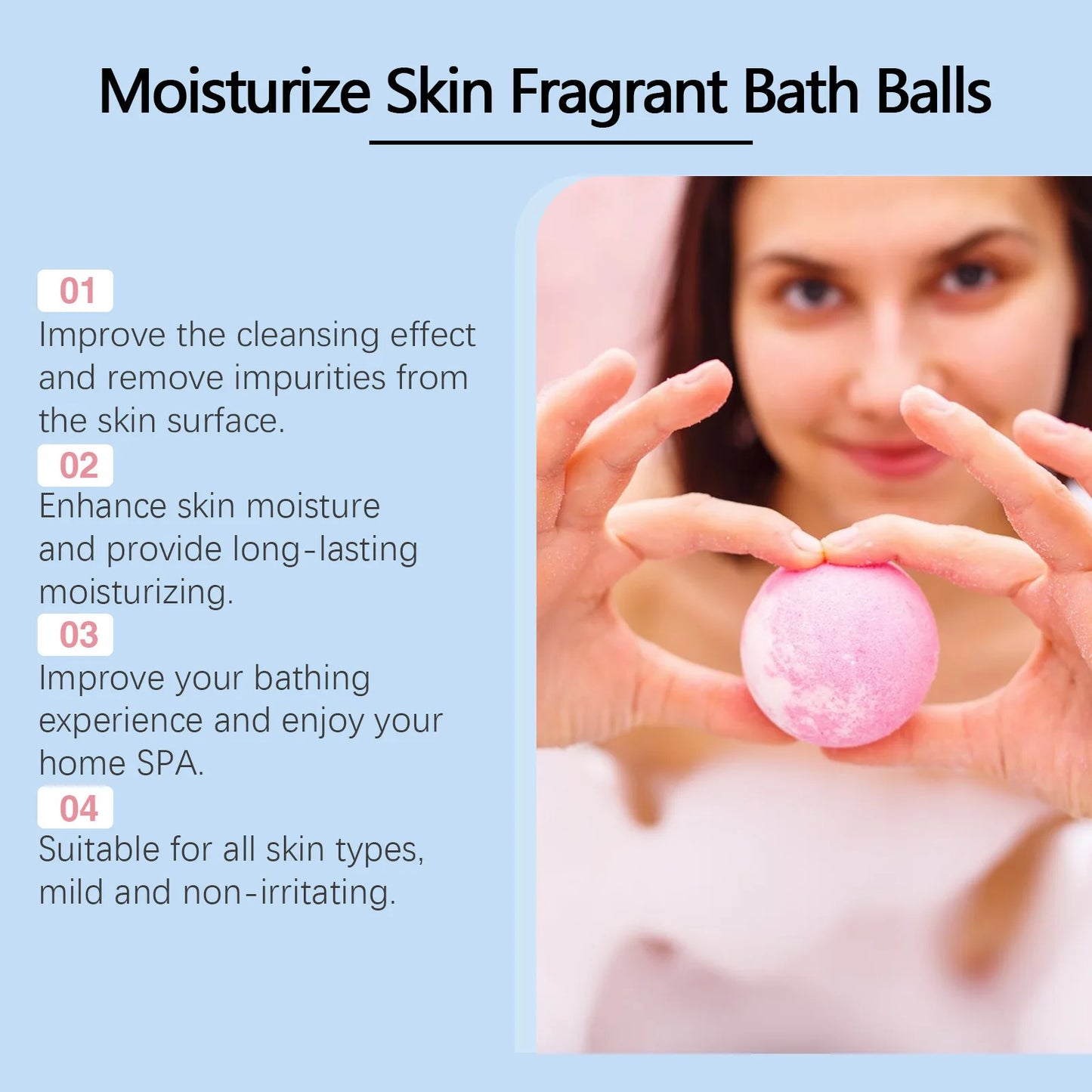 Jaysuing 30gx6pcs Bubble Bath Bombs
