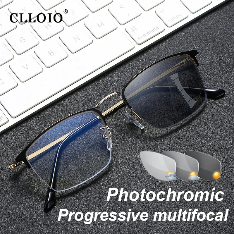 CLLOIO Titanium Anti Blue Light Hyperopia Reading Glasses