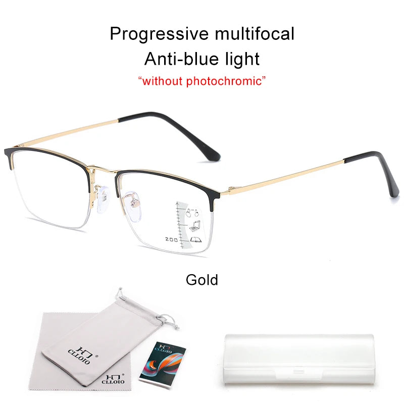 CLLOIO Titanium Anti Blue Light Hyperopia Reading Glasses