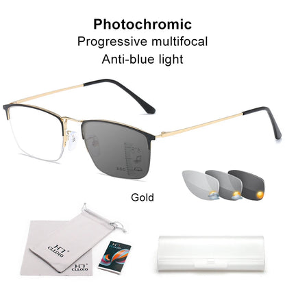 CLLOIO Titanium Anti Blue Light Hyperopia Reading Glasses