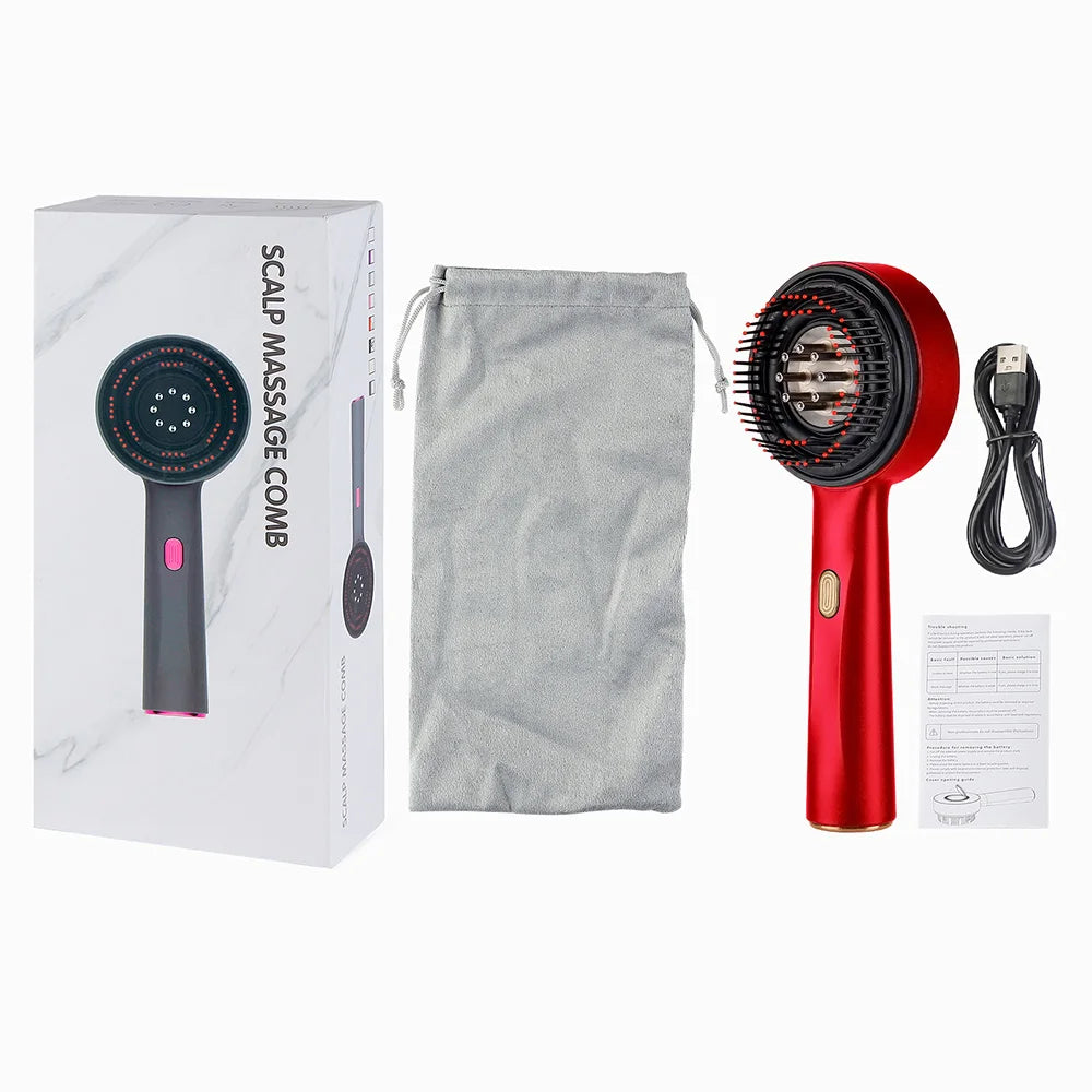 Electric Vibration Massage Comb- Red Light Therapy