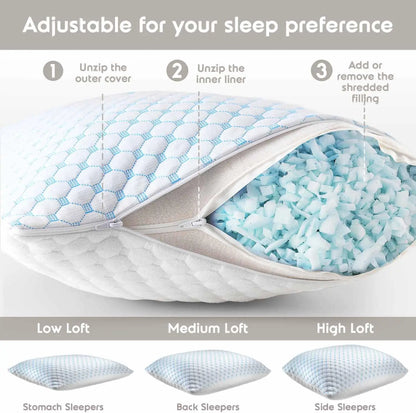 Queen Size Cooling Pillows Set of 2