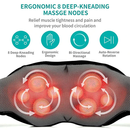 Shiatsu Neck and Shoulder Massager w/Heated Back Massager