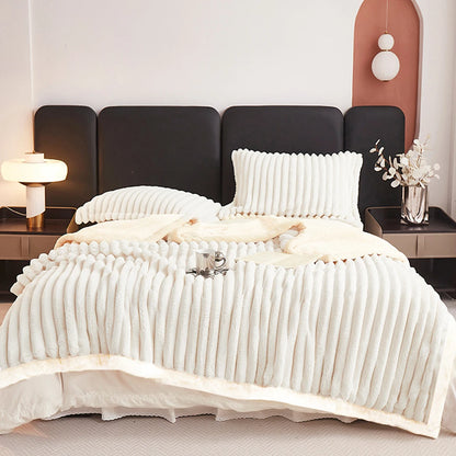 1pc Weighted Sherpa Fleece Blanket -Soft, Warm