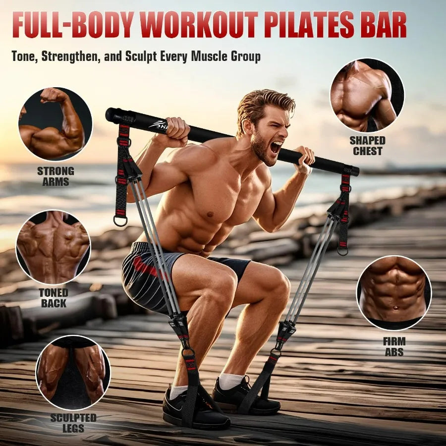 Pilates Bar Kit with Resistance Bands