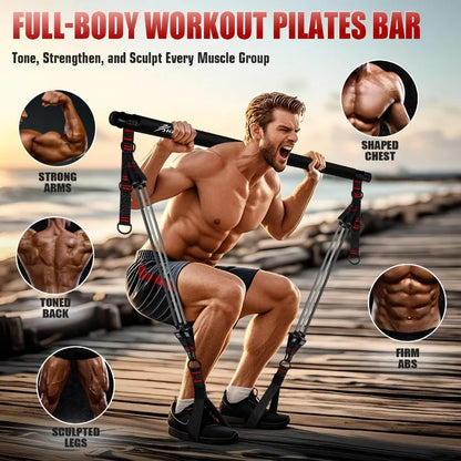 Pilates Bar Kit with Resistance Bands