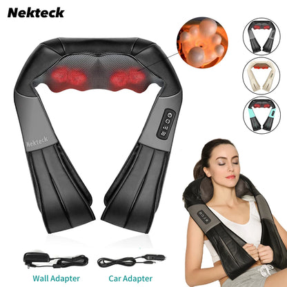 Shiatsu Neck and Shoulder Massager w/Heated Back Massager