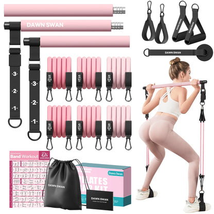 Pilates Bar Kit with Resistance Bands–