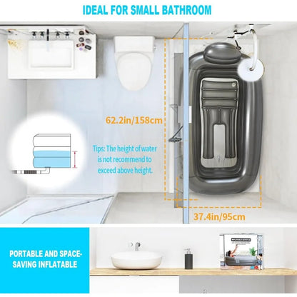 Portable bathtub for adults with cover
