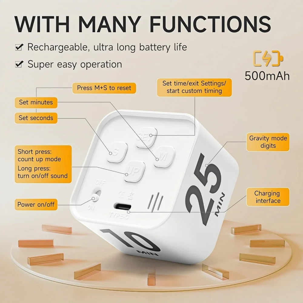 Pomodoro Timer -For Kitchen/Study/Shower