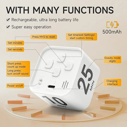 Pomodoro Timer -For Kitchen/Study/Shower