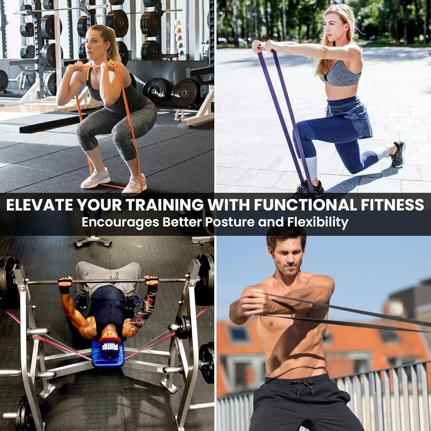 Heavy Duty Pull Up Assist Resistance Bands Set for Powerlifting,