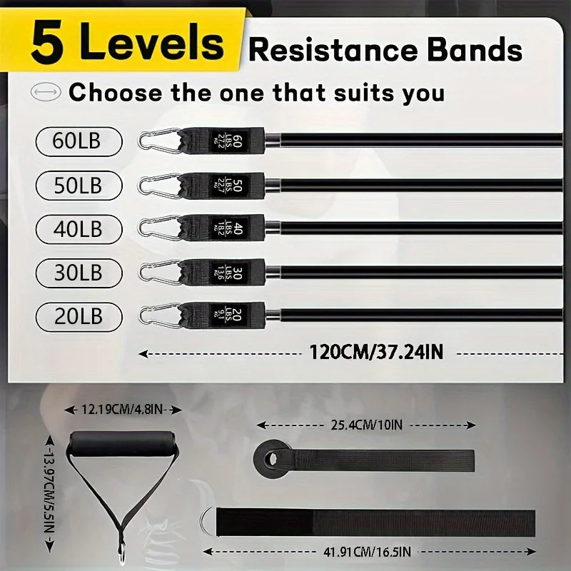 Resistance Bands Set, Exercise Bands With Door Anchor