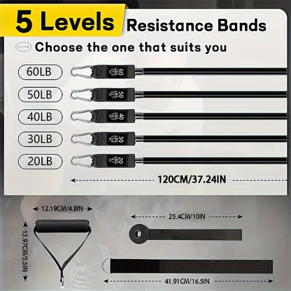 Resistance Bands Set, Exercise Bands With Door Anchor