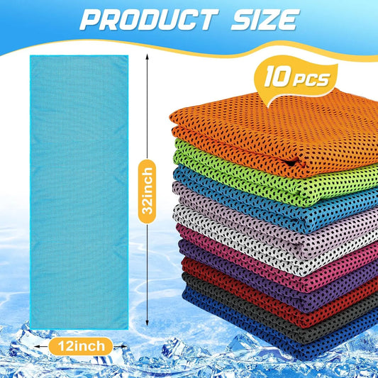 10 Pack Cooling Towels for Neck & Face