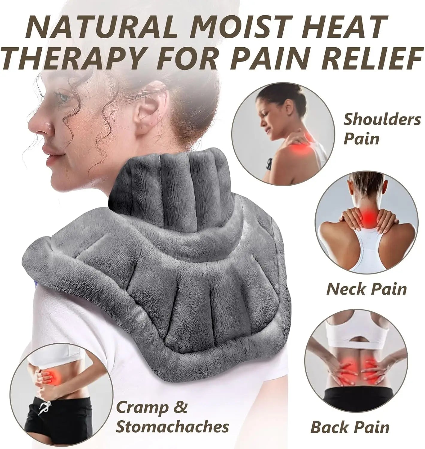 Microwave Heating Pad for Neck, Shoulders, Back