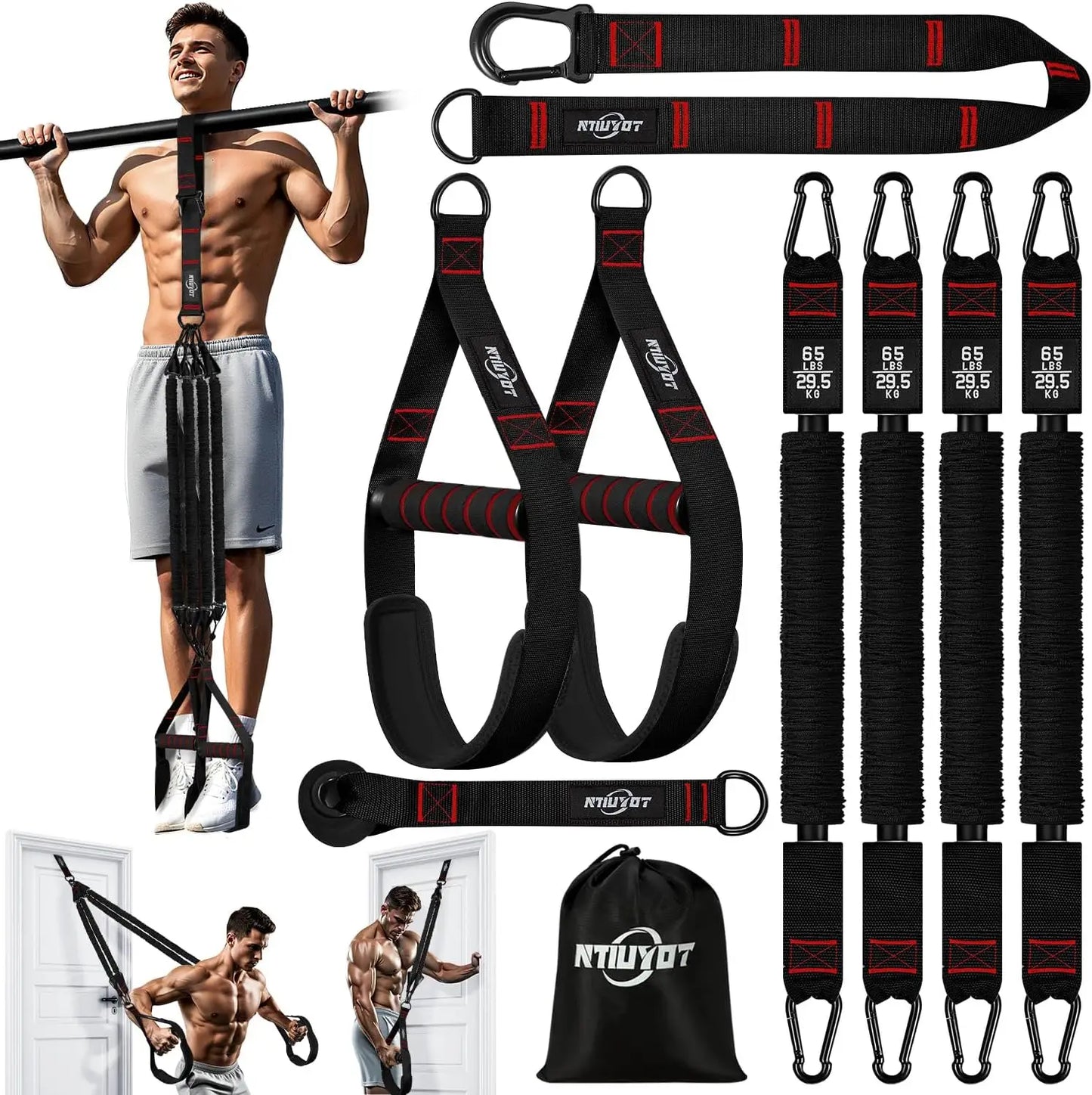 Heavy Duty Pull Up Assist Bands With Handle