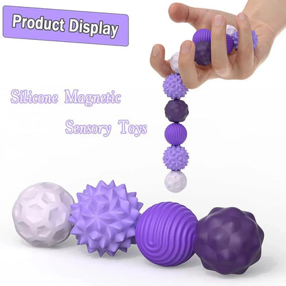 Magnetic Silicone Sensory Balls | Fidget Toy for Anxiety and ADHD Relief
