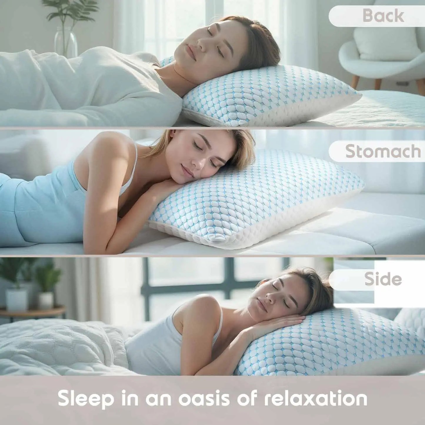 Queen Size Cooling Pillows Set of 2