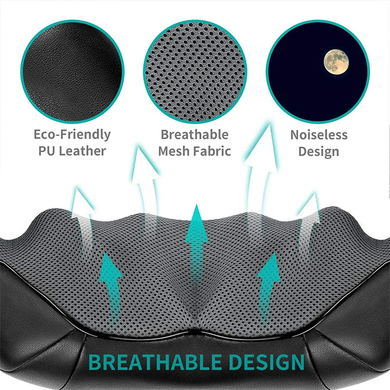 Shiatsu Neck and Shoulder Massager w/Heated Back Massager