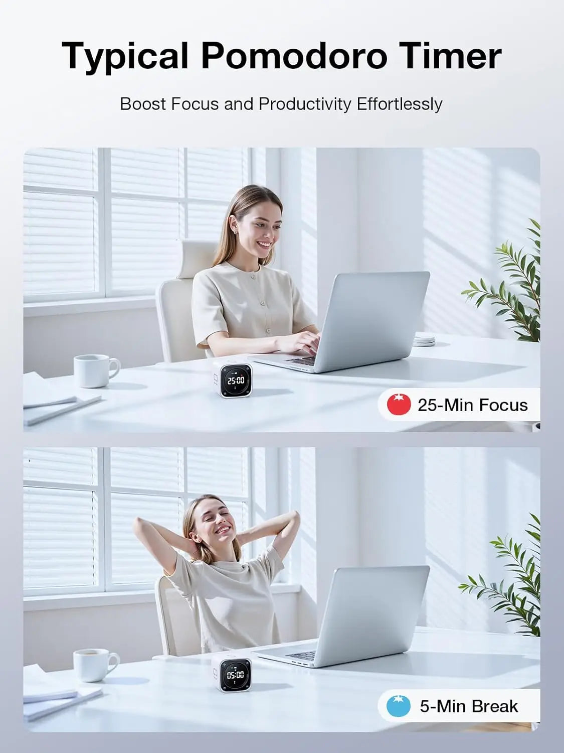 Pomodoro Timer Cube with Gravity Sensor