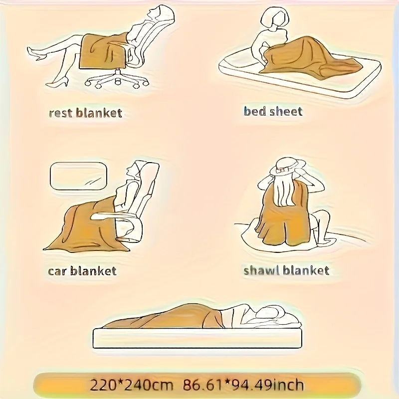 1pc Weighted Sherpa Fleece Blanket -Soft, Warm