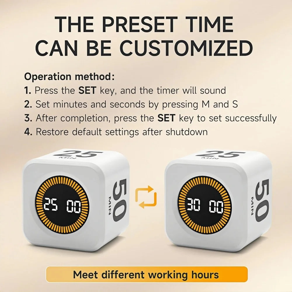 Pomodoro Timer -For Kitchen/Study/Shower