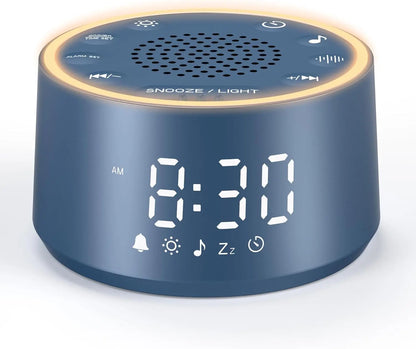 White Noise Sound Machine with Alarm Clock, 25 Soothing Sounds, Dimmable Display for Sleep and Travel