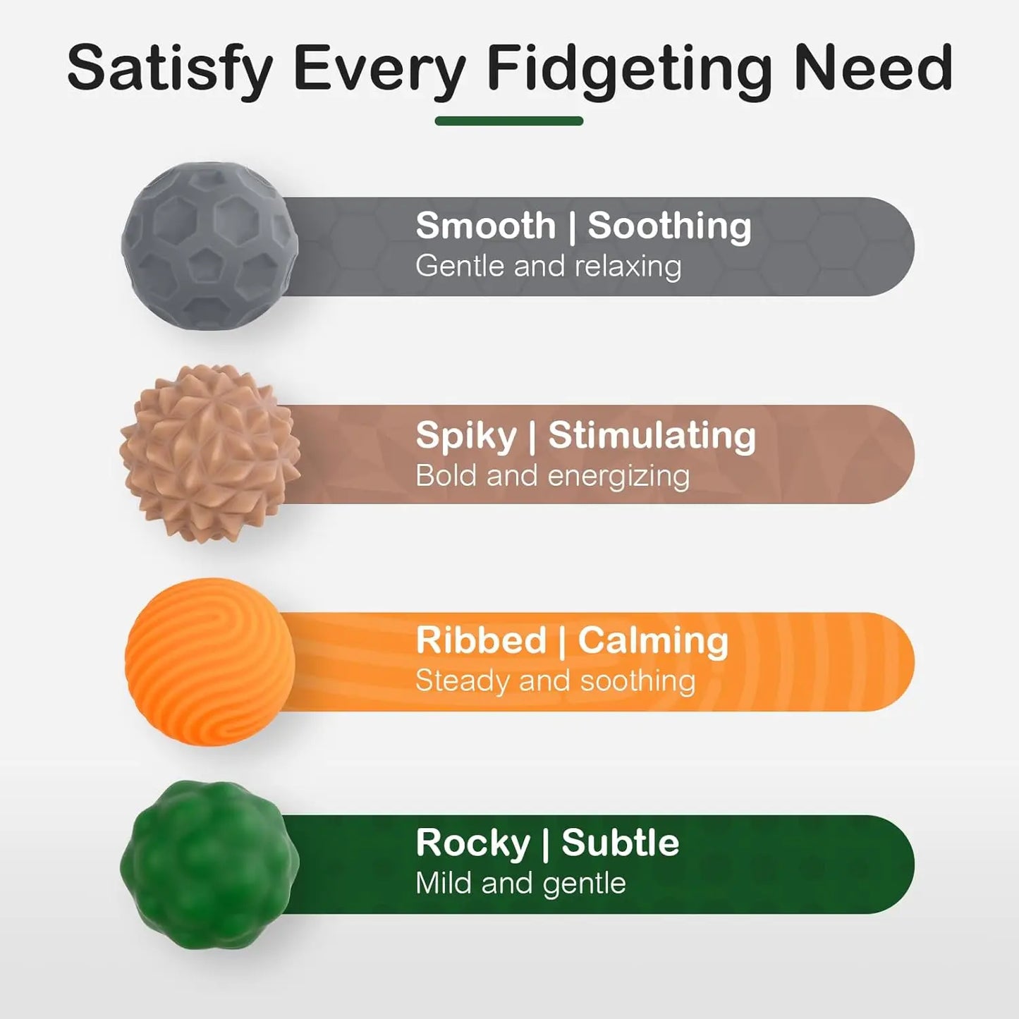 4PCS Magnetic Silicone Stress Balls for Anxiety Relief