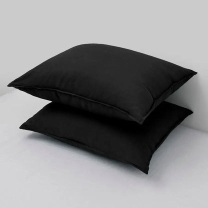 Linen Pillowcases 2 Pack 100 Linen Standard Pillow Cases, Breathable and Cooling Washed Pillowshams with Zipper Closure, 20x26 I