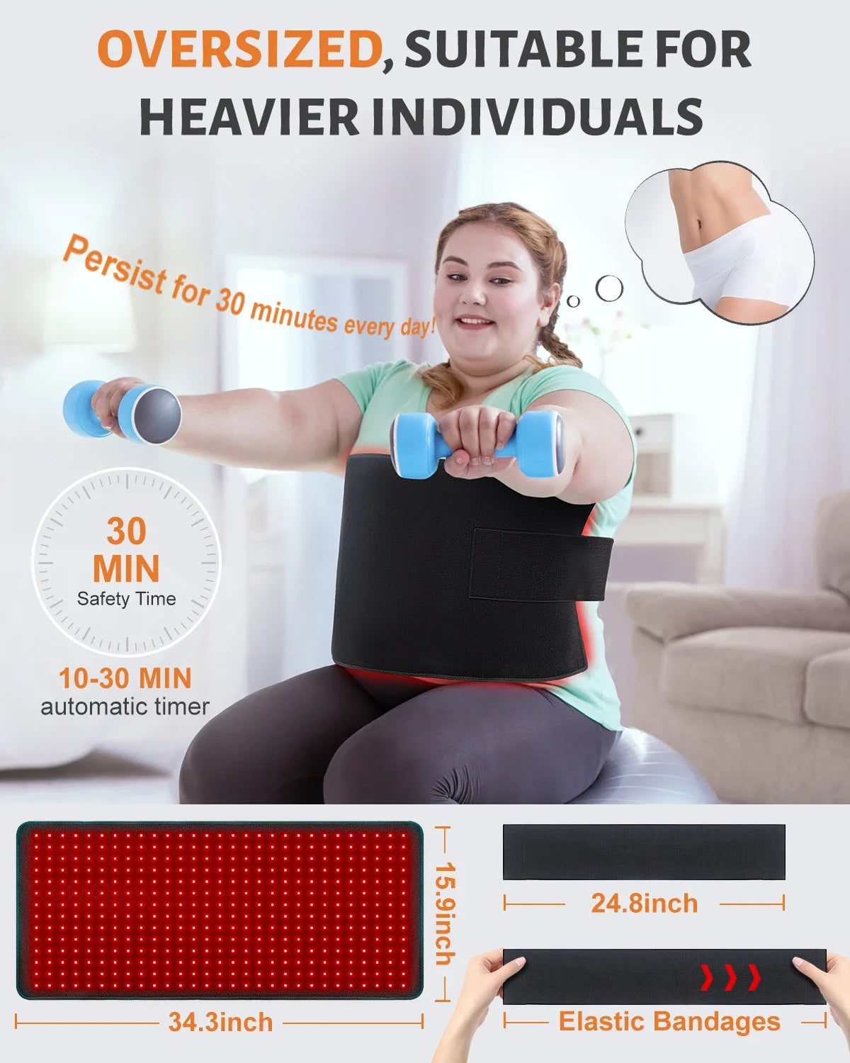 406pcs Leds Red Light Therapy Heating Larger Pad