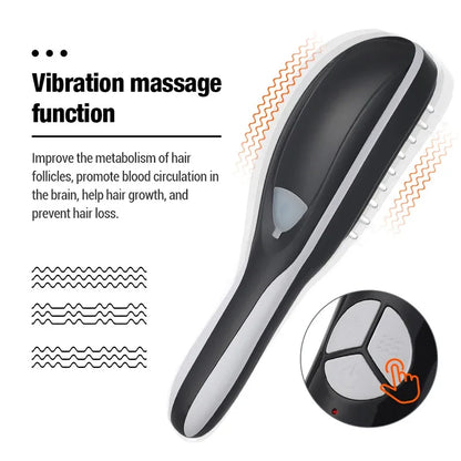 Sonic Vibration Scalp Massager Red Light Therapy Head Massage Comb Anti Hair Loss Anion Spray Hair Growth Brush Stress Relief