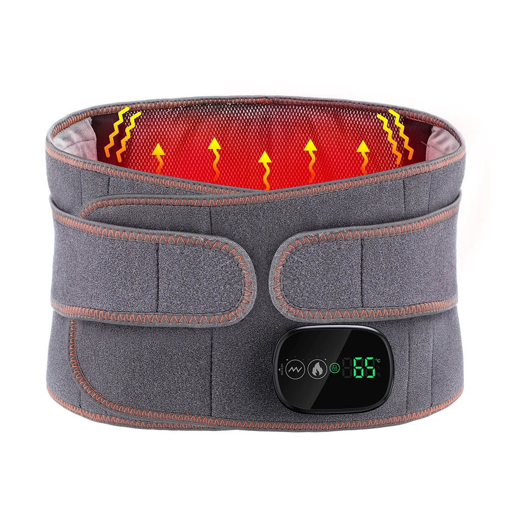 Heating Vibration Massager Belt, Red Light Hot Compress