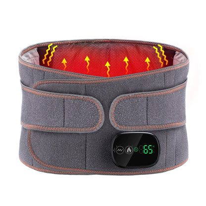 Heating Vibration Massager Belt, Red Light Hot Compress