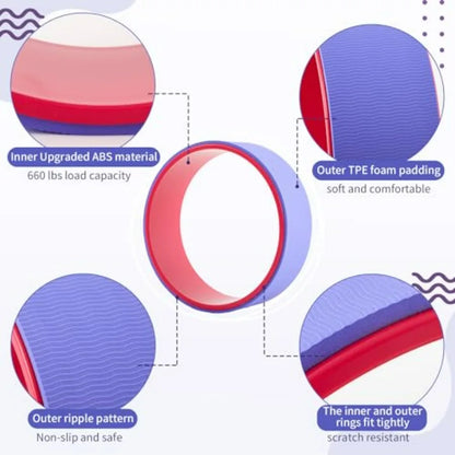 3 Pack ABS Yoga Wheel Set Foam Roller