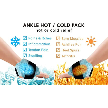 Ankle/Sport Foot Ice Compress Wrap Ankle Hot Cold Gel Bead Ice Pack for Ankle Foot Hand Care Massager Ankle Support Ankle Pad