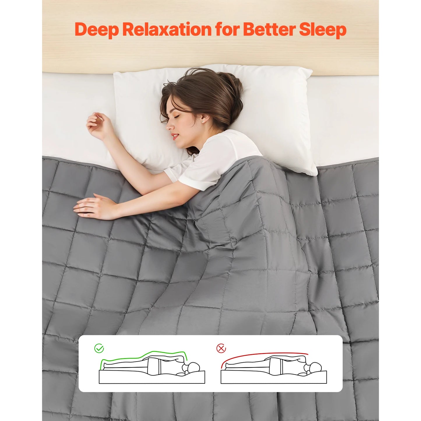 SucceBuy Weighted Blanket 25 lbs Cooling, Breathable