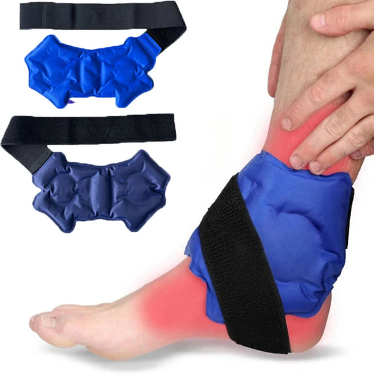 Ankle Brace Ice Pack Wrap For Injuries- Hot Cold Therapy