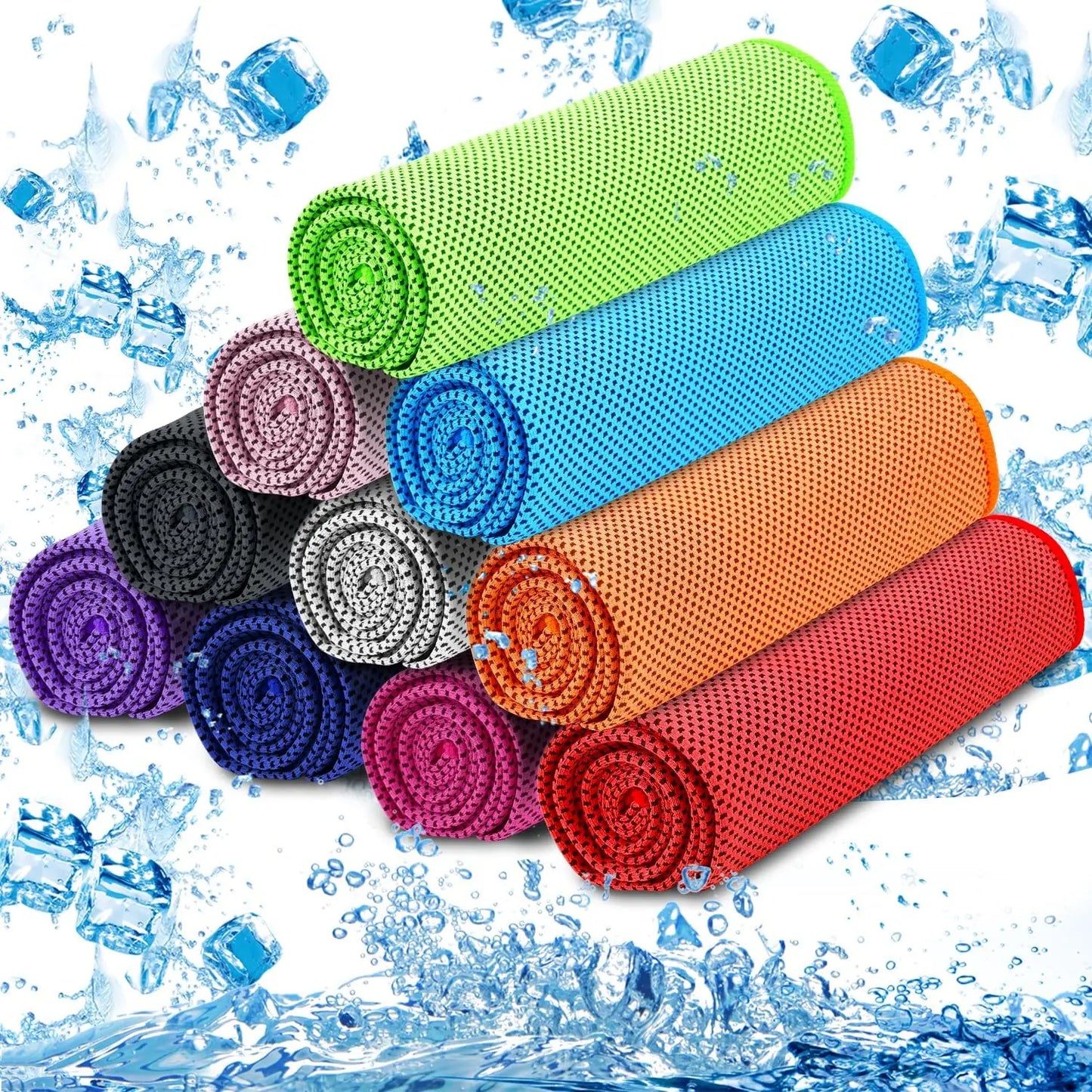 10 Pack Cooling Towels for Neck & Face