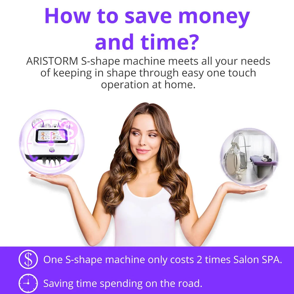 Aristorm S Shape Ultrasonic 30K Cavitation Machine