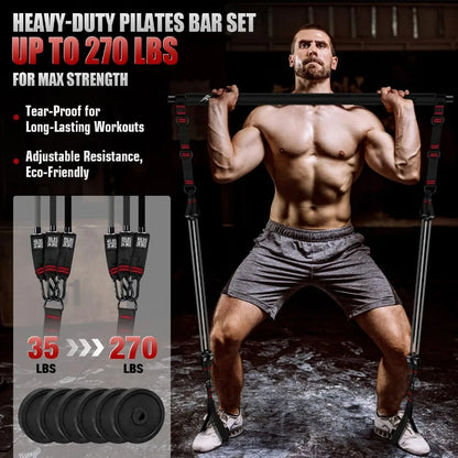 Pilates Bar Kit with Resistance Bands