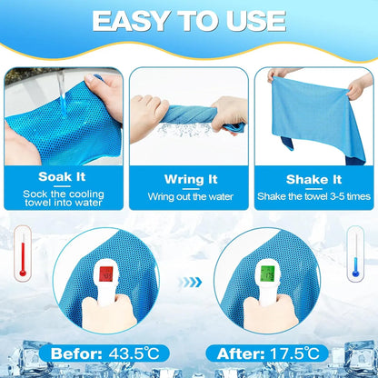 10 Pack Cooling Towels for Neck & Face
