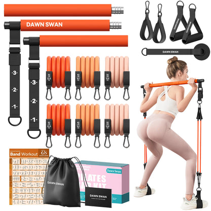 Pilates Bar Kit with Resistance Bands–